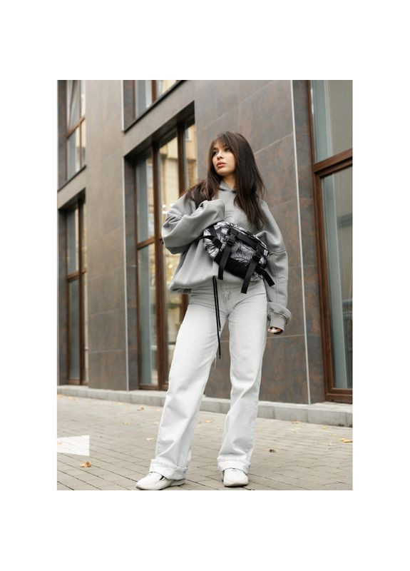 Большая женская поясная сумка бананка DynamicDart принт "Palm" Sambag (329692798)