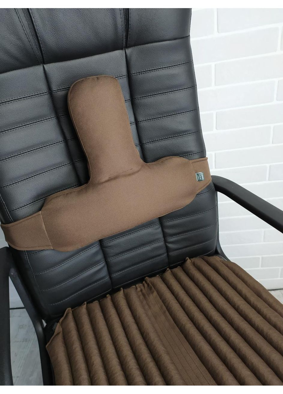 Эргономичные подушки EKKOSEAT на кресло руководителя (Сидение и спинка). Набор 2 Коричневый. SF-1G2H-303 Ekko Seat (353718932)