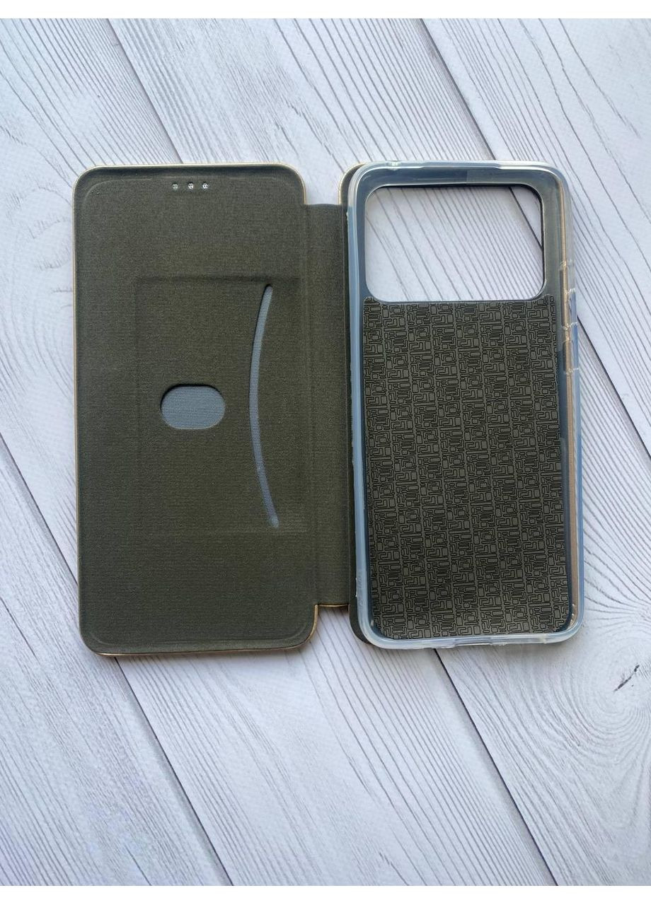 Чехол-книжка с рисунком для Xiaomi Poco C40 Золотой:: Бабочка Украина (принт 255) Creative (359495708)