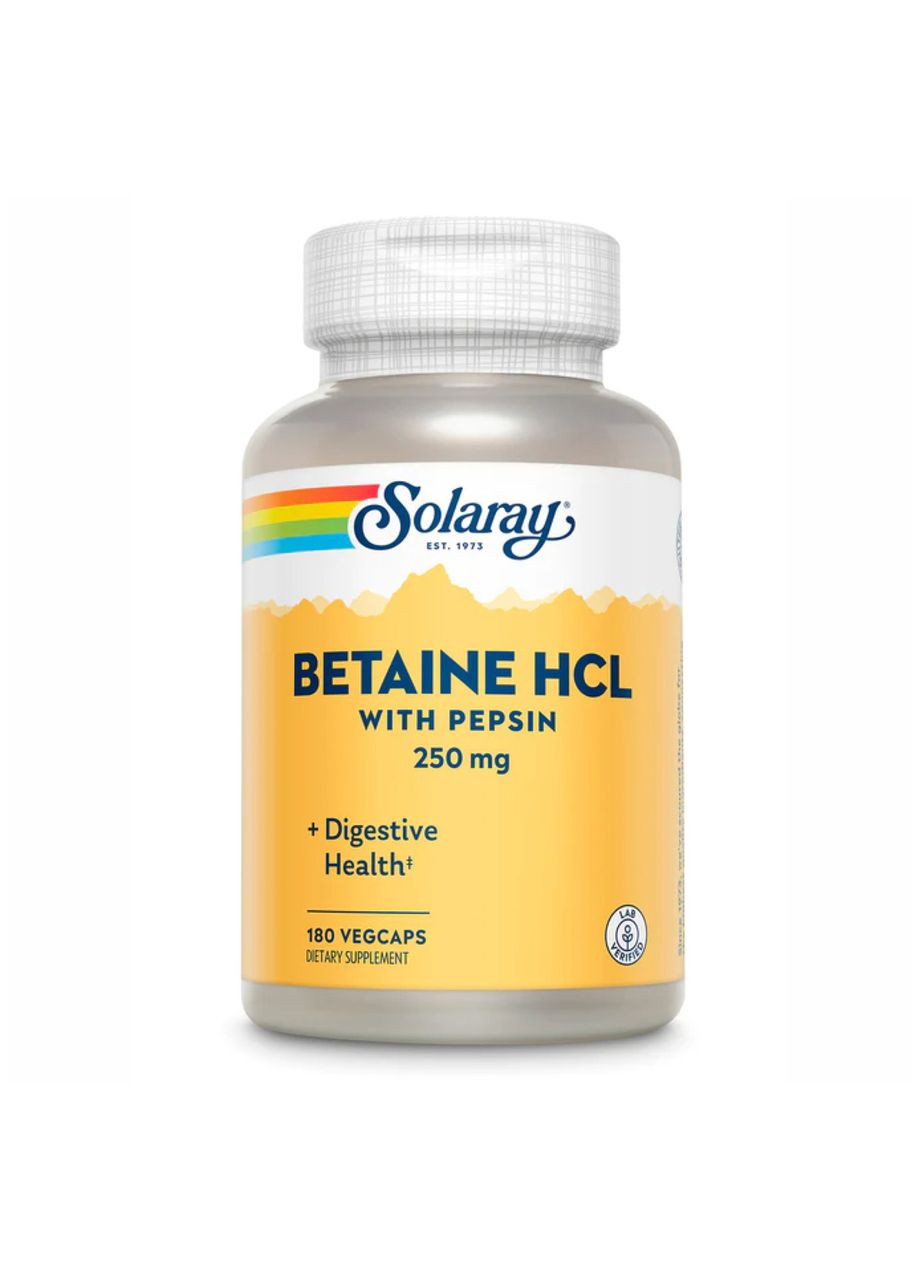 Betaine HCl 250mg - 180 vcaps Solaray (369397627)