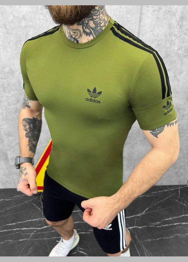 Зеленая футболка adidas green им3725 2xl No Brand