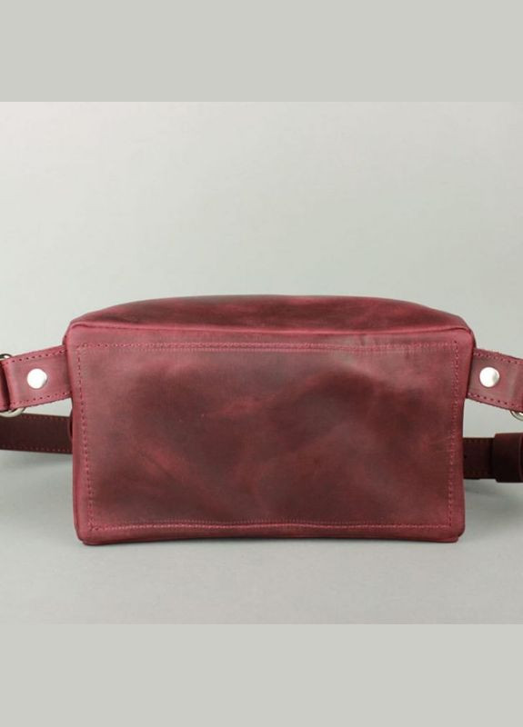 Поясная сумка женская кожаная через плечо бордовая The Wings (302008285)