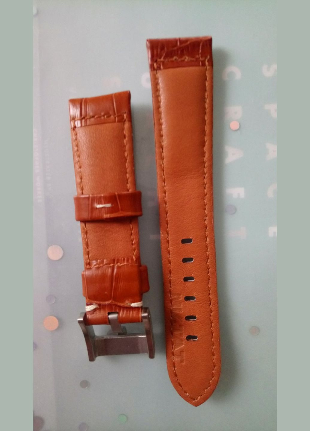 Кожаный ремешок для часов Croco Grain Strap Matte Brown 20 мм MiLTAT (292132772)