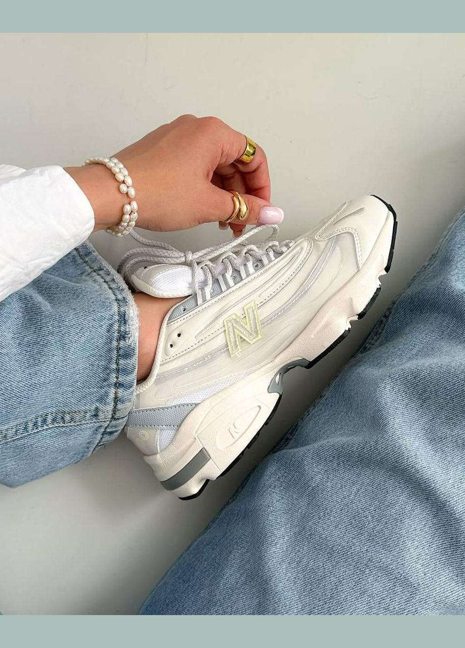 Женские кроссовки New Balance Aime Leon Dore Cream No Brand 1000 кремовые демисезоны (323632049)