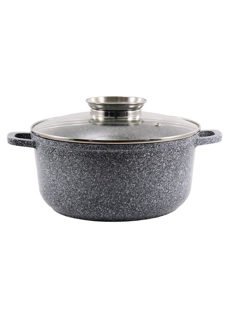 Кастрюля алюминиевая с мраморным покрытием и крышкой круглая 4.5 л (0324-SN) Zauberg (323439611)