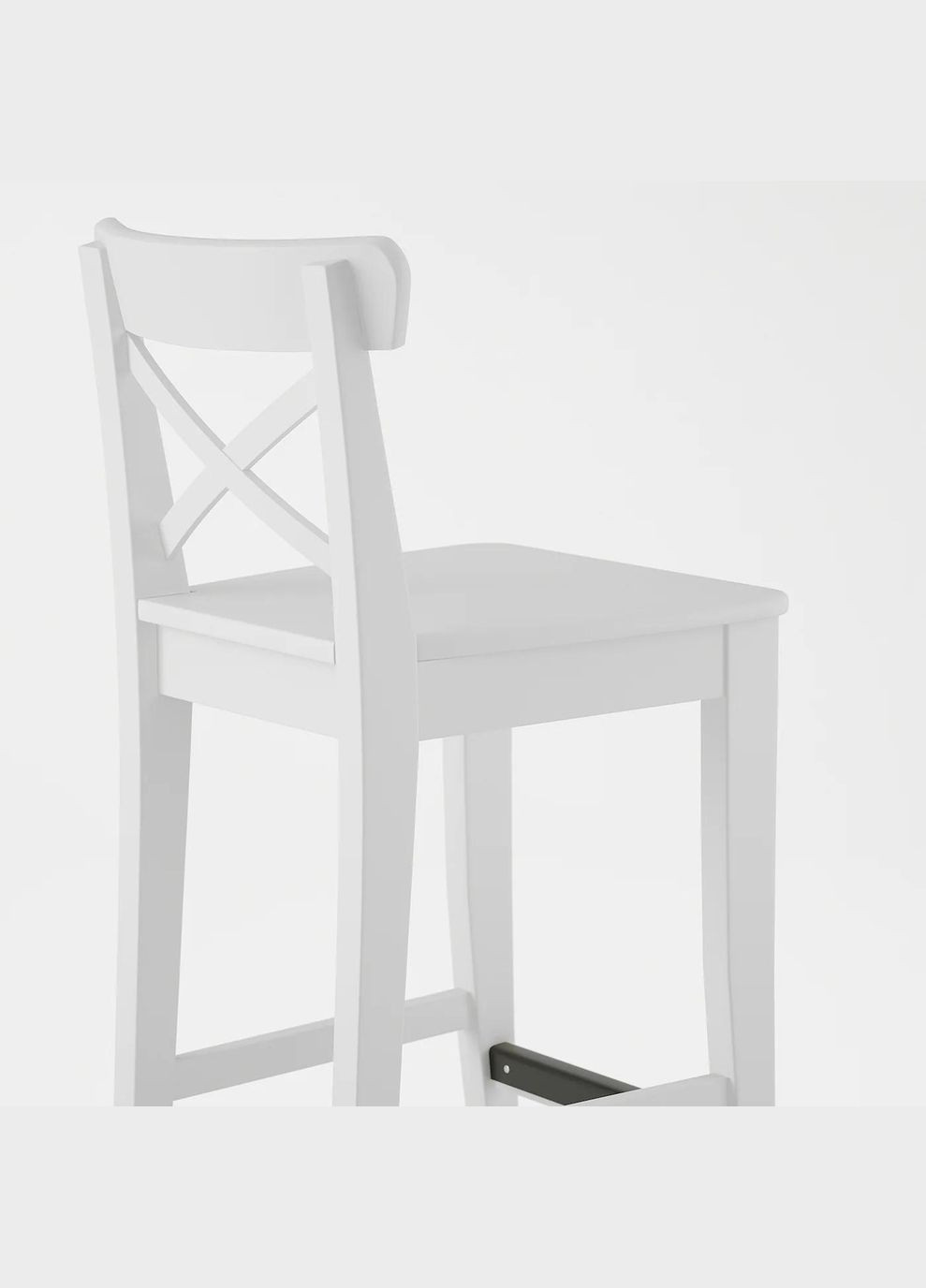 Барний стілець зі спинкою ІКЕА INGOLF 63 см (10122647) IKEA (278407130)