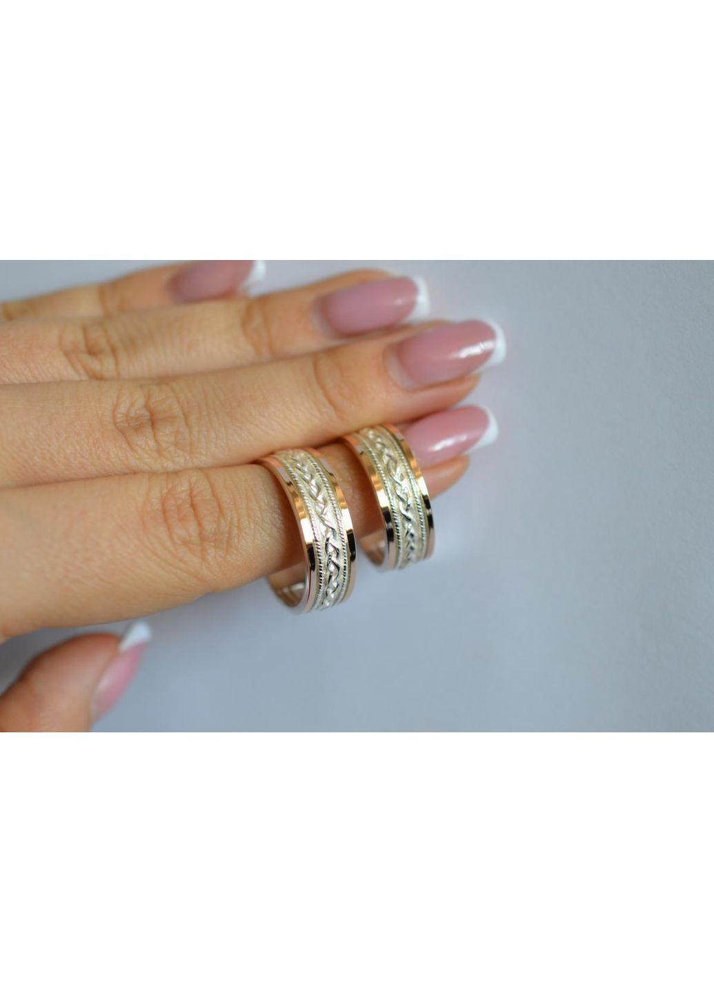 Обручальное кольцо серебро с золотом Silver Style (367113076)