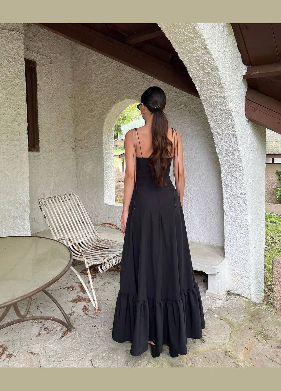 Черное кэжуал платье N.Family однотонное