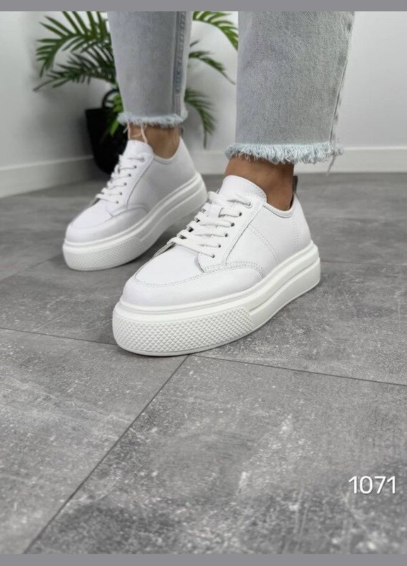 Белые кожаные женские кроссовки, кроссовки женские, базовые белые кеды Jessica Suppo белые демисезоны (317639210)