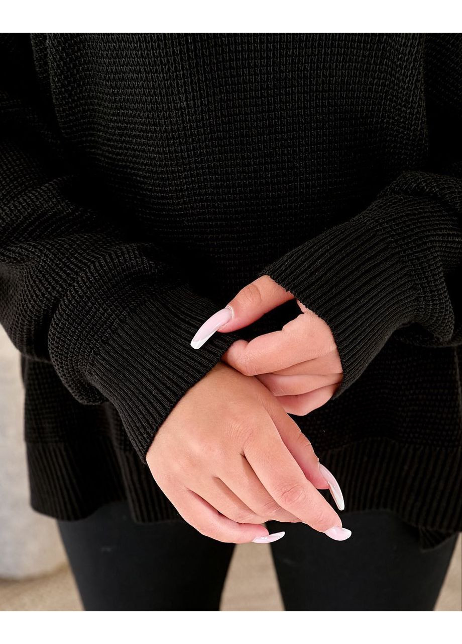 Черный демисезонный свитер — замер в описании GD/GL Модний простір