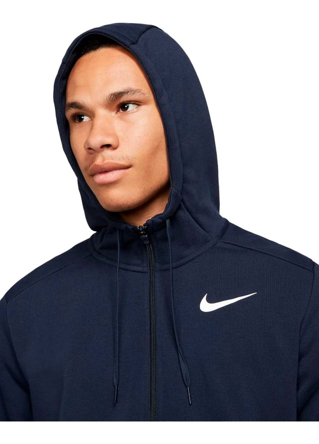 Кофта мужская Nk Df Hdie Fz Fl CZ6376451 синяя Nike (298400050)