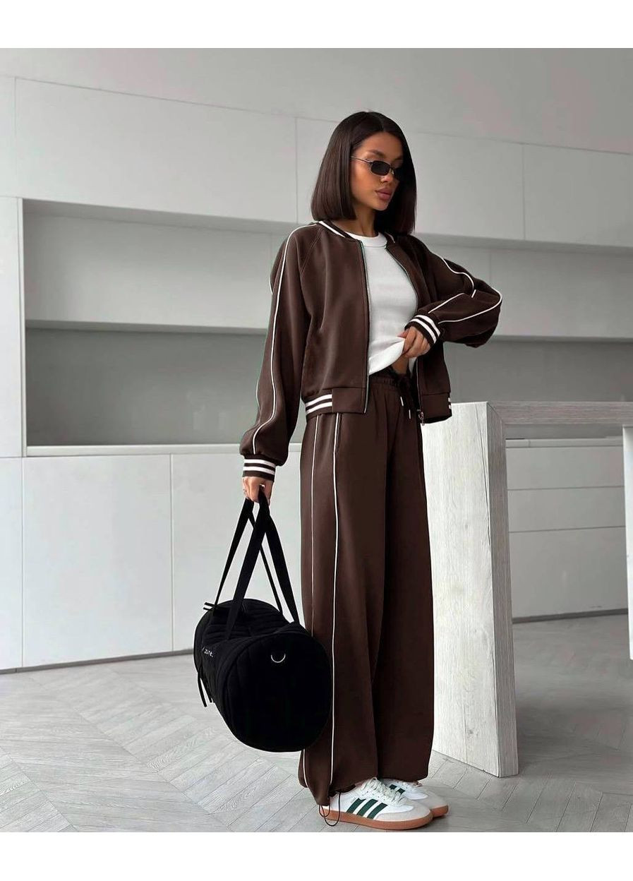 Костюм трехнитка на флисе,рукавая рыбашка,Кофта и штаны на затяжках Україна (358907537)