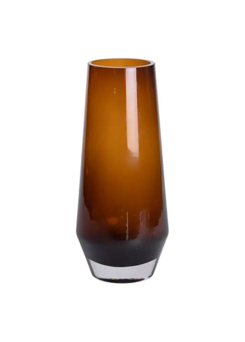 Ваза для цветов стеклянная 32 см стеклянная из цветного стекла 2.7 л коричневая HP-10-28 Flower Season (371482285)