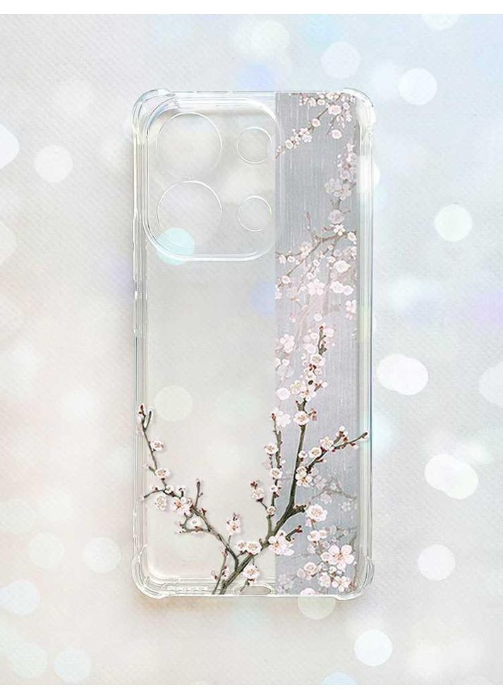 Чехол с утолщёнными углами на Xiaomi Redmi Note 13 4G:: Цветущая сакура (принт 285) Creative (360700196)