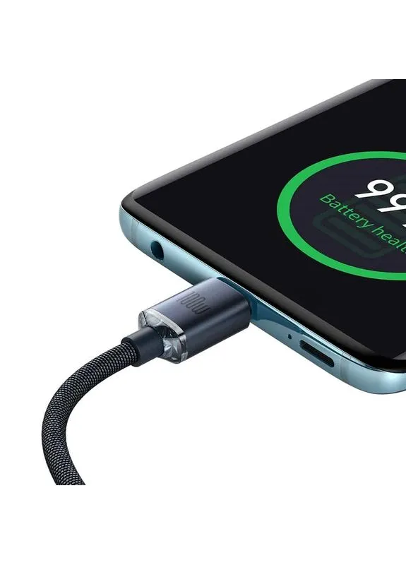 Кабель Crystal Shine Series Fast Charging Data Cable Type-C to Type-C 100W 1.2m Black Baseus (388967696)