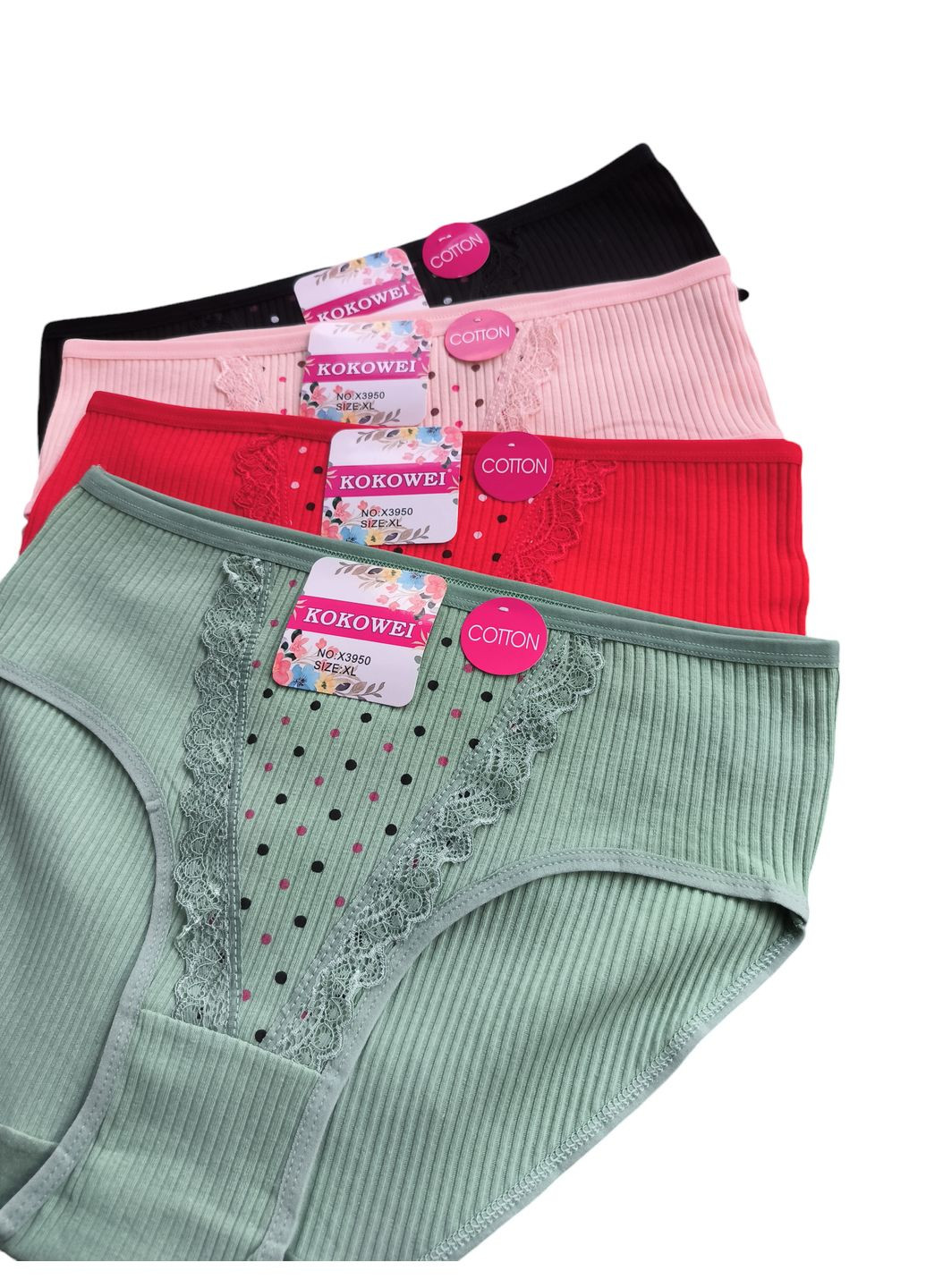 Набір 4 шт трусики сліпи в рубчик Kokowei (304547455)