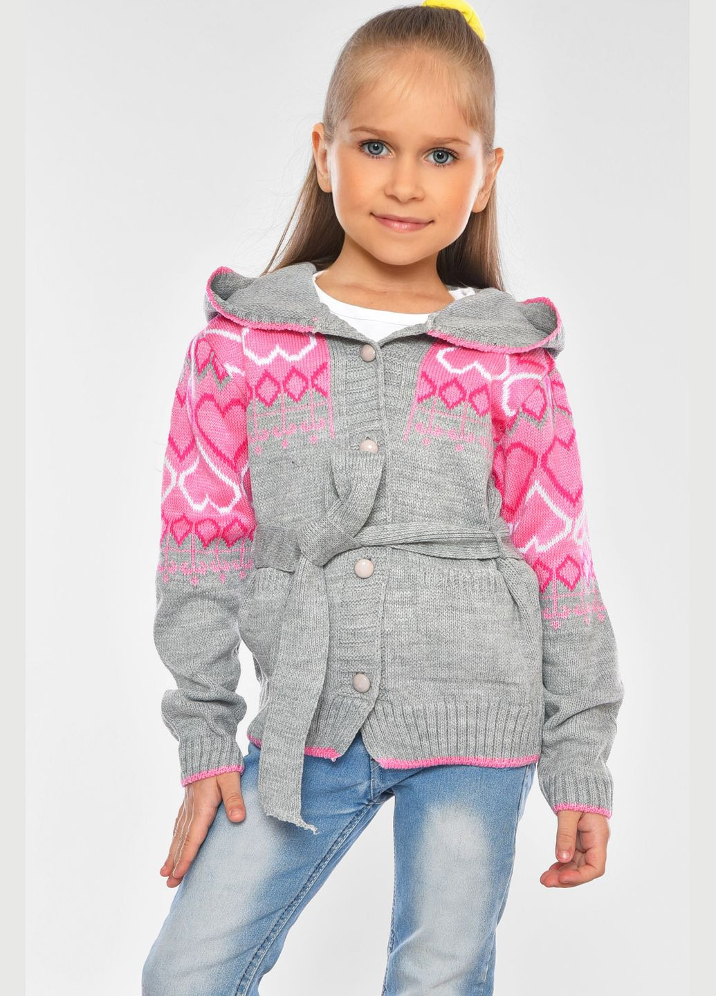 Кофта дитяча для дівчинки сірого кольору Let's Shop (330104758)
