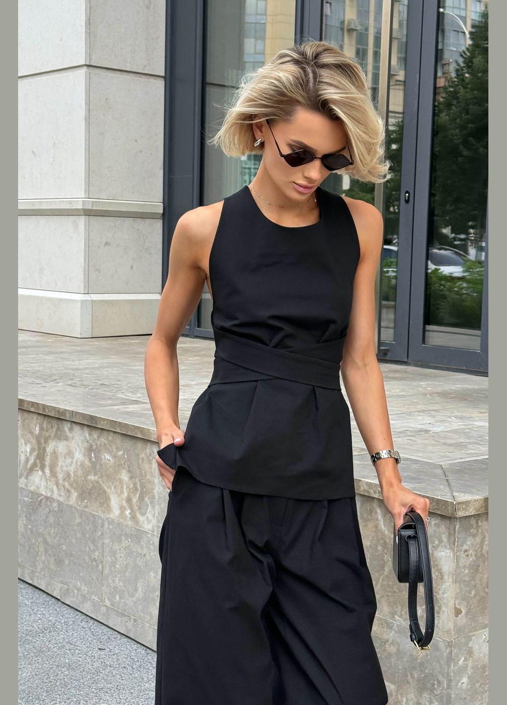 Стильный топ из льна на завязках Jadone Fashion (297669744)