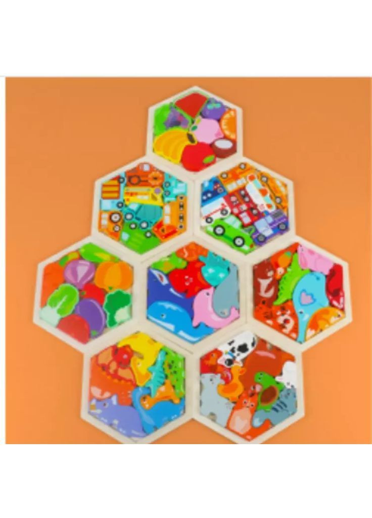 Деревянная развивающая игрушка размером 16×14×8 см в ассортименте - No Brand C9441 (371926589)