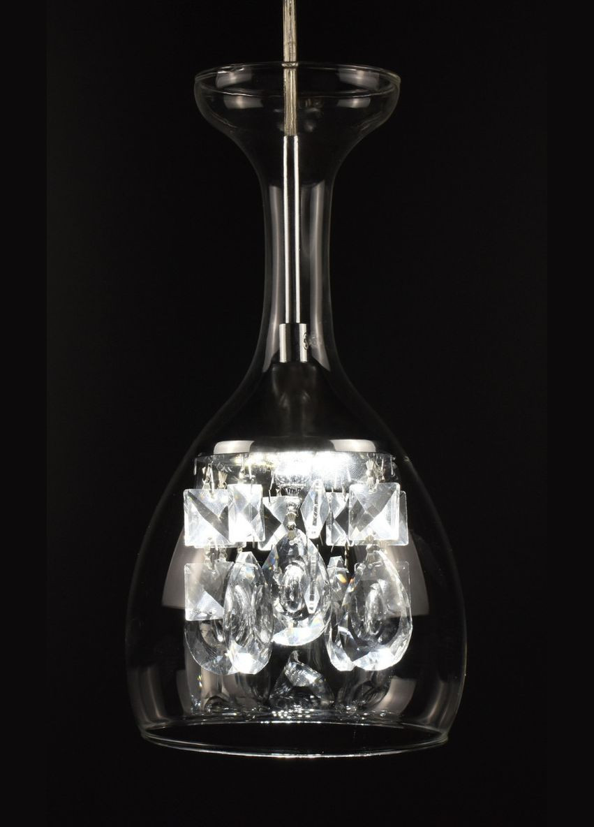 Люстра светодиодная подвесная LED светильник для квартиры на потолок лэд 26989 Хром 30-150х13х13 см. Sunnysky (364498018)