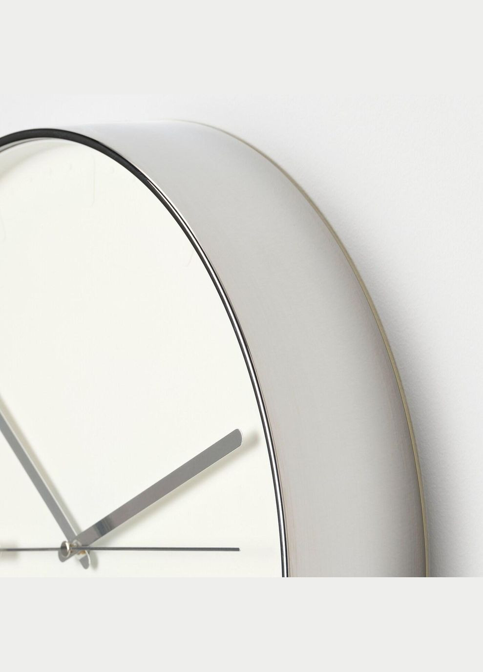 Годинник ІКЕА MALLHOPPA 35 см срібло (30542341) IKEA (267900860)