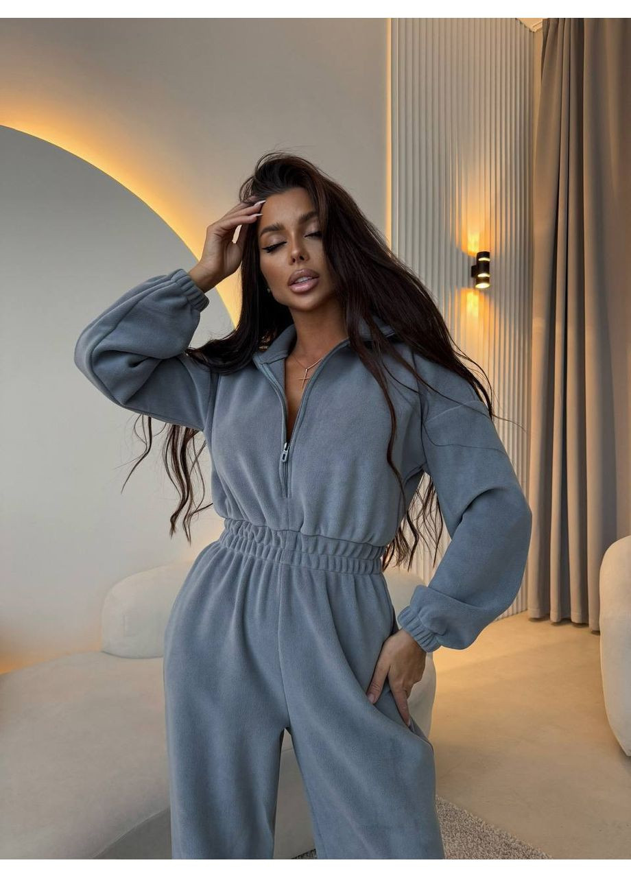 Женский флисовый комбинезон Osoblyva комбинезон-брюки графитовый