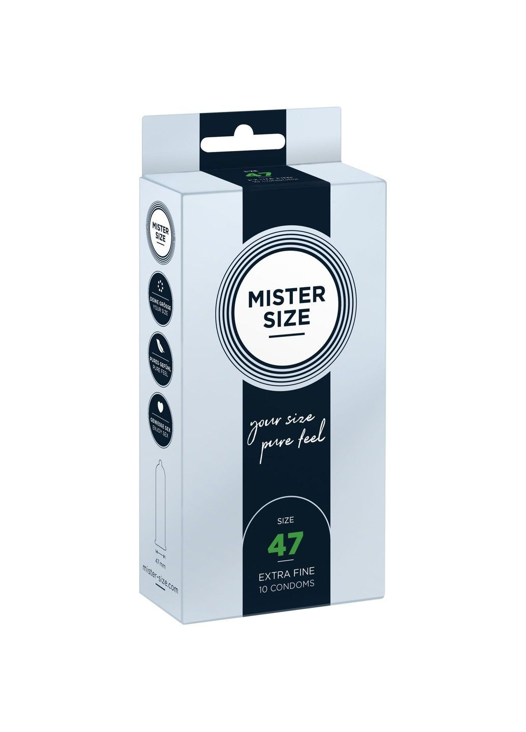 Презервативи pure feel 47 10 condoms товщина 0,05 мм для безпечного сексу Mister Size (298573265)
