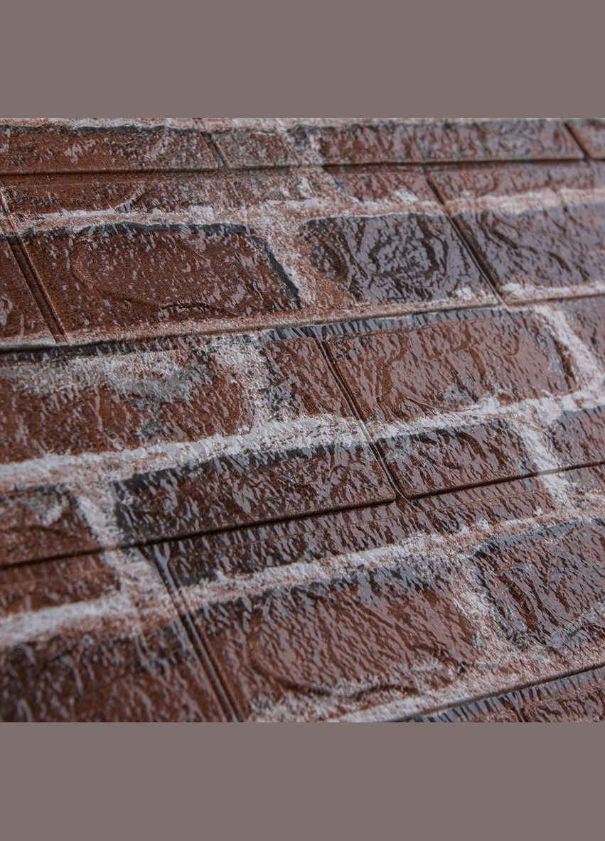 Самоклейка декоративна 3D панель під червону катеринославську цеглу 700x770x3мм 3D Loft (298400639)