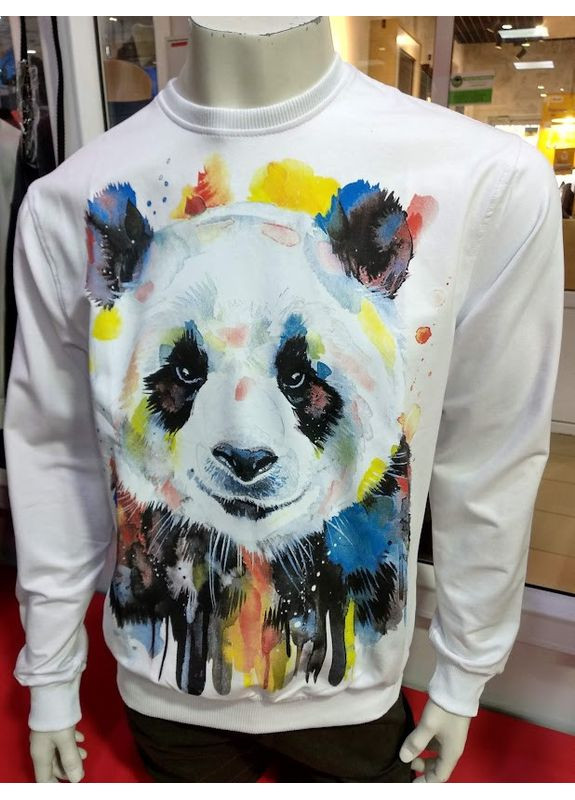 Толстовка Respekt мужская яркая свитшот панда XXL белая Respect (351481028)