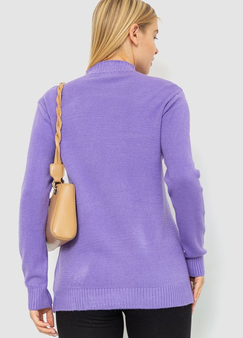 Сиреневый зимний свитер женский, цвет светло-оливковый, Ager