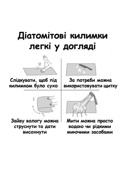 Диатомитовый коврик в кухню и ванную Marmur No Brand Premium (322288047)