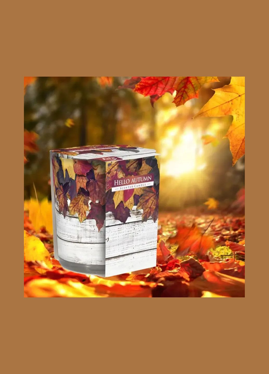 Ароматическая свеча в стеклянном стакане SN72s43 100г Добро пожаловать осень (76615058) Bispol (303111661)