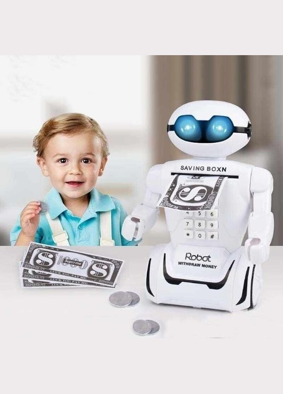 Электронная копилка робот с кодовым замком White No Brand (286846145)