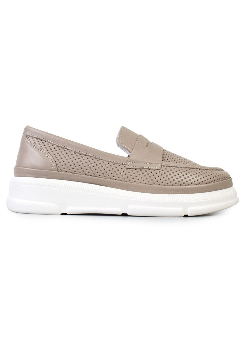 ModaMilano Туфли лоферы женские бренда 8200586_(2) серый з натуральная кожа, украина — демисезон (292731571)