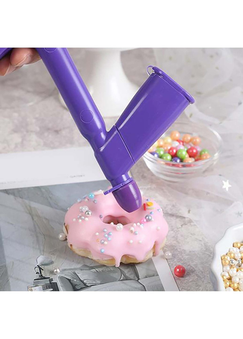 Пистолет шприц кондитерский для декорирования тортов и капкейков сахарными бусинами и жемчужинами Kitchen Master (361079605)