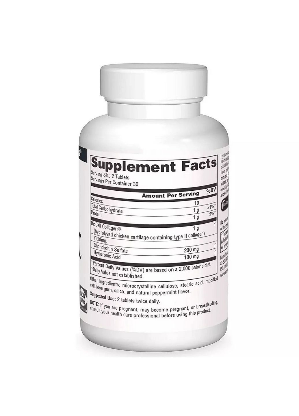 Препарат для суставов и связок Hyaluronic Acid 50 mg, 60 таблеток Source Naturals (293481310)