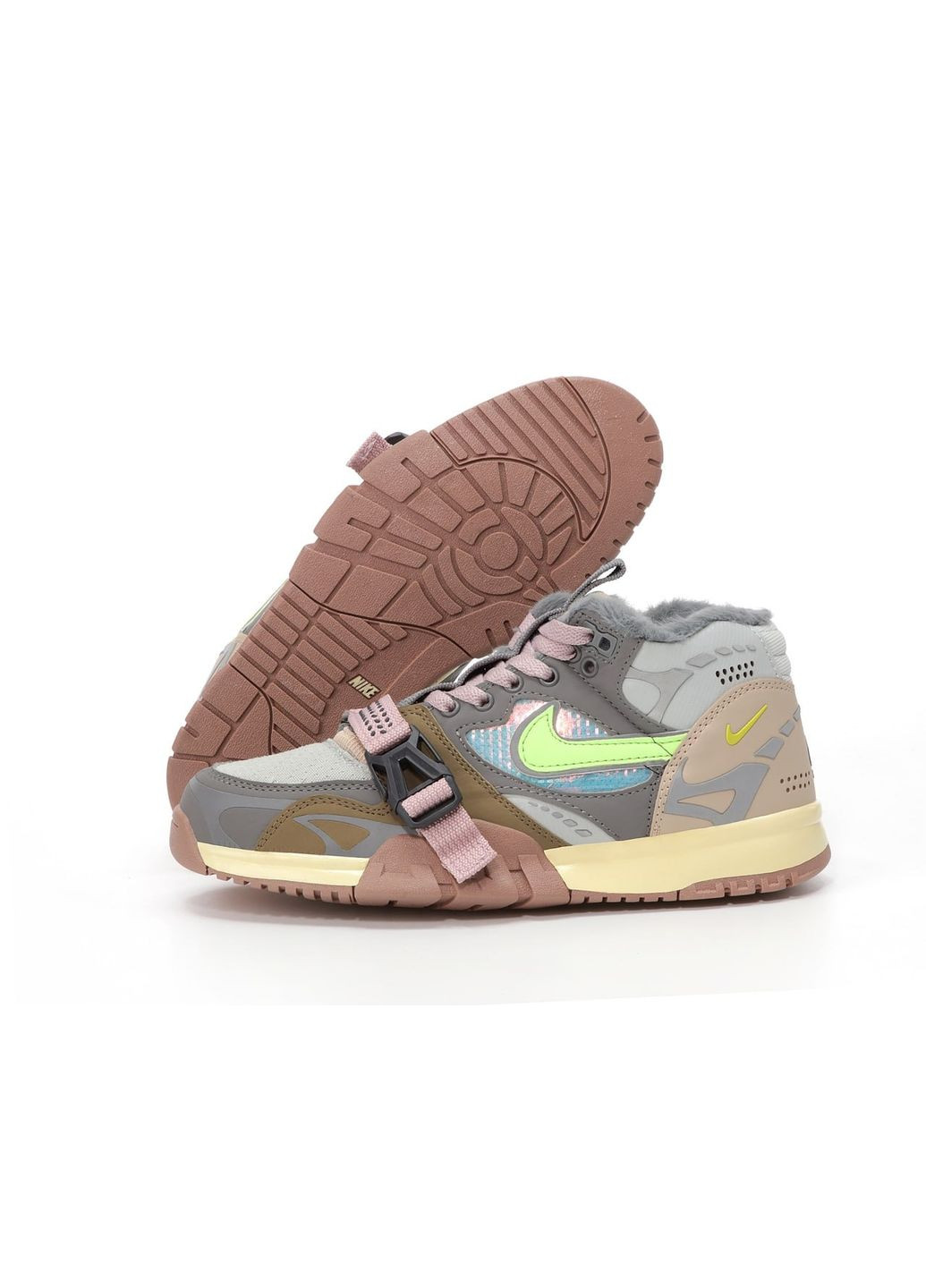 Бежеві Зимовий кросівки зимові чоловічі nike air trainer 1 sp winter beige fur | найк аір трейнер 1 сп бежеві з хутром No Brand