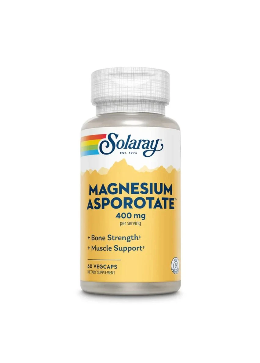 Magnesium Asporotate 400mg 60 капсул підтримка м'язів та нервової системи Solaray (393451773)
