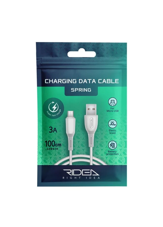 Кабель Micro USB для зарядки телефона, смартфона / зарядный шнур провод микро юсб для передачи данных Ridea (393223581)