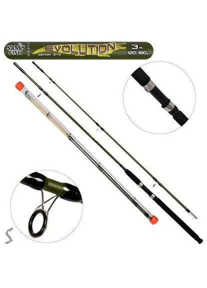 Спиннинг фидерный оригинал "Crocodile evolution" 3.0м 180г 2+3к Новинка! Sams Fish (393355298)