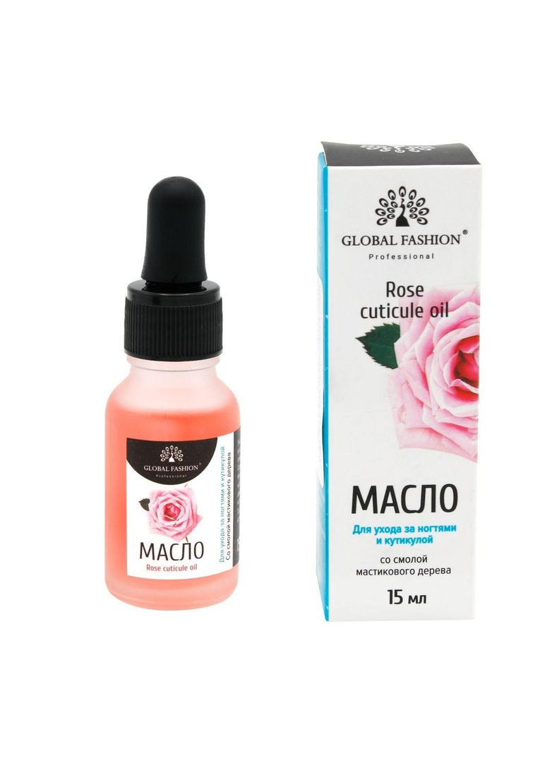 Олія для кутикули з піпеткою троянда, 15мл Global Fashion (354797638)
