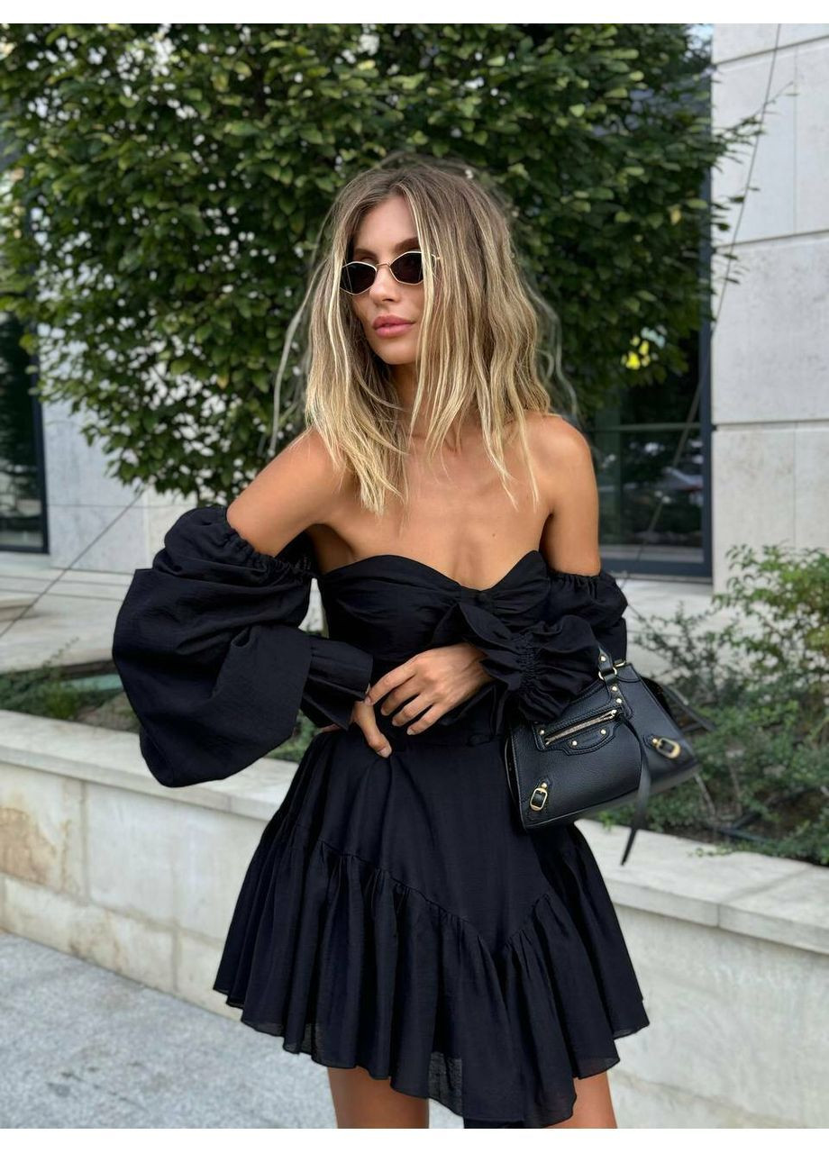 Чорна сукня barbara колір чорний milirud