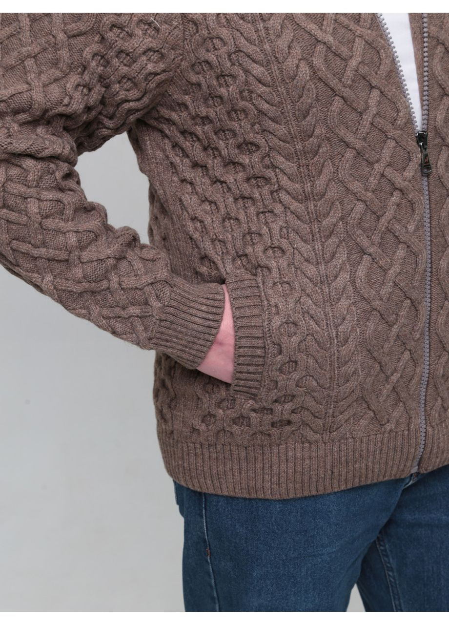 Бежевый зимний свитер мужской бежевый шерстяной зимний с горлом Pulltonic Пряма