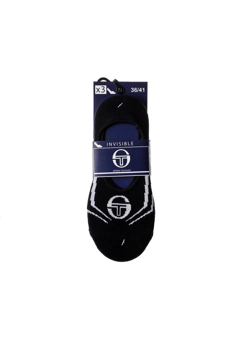 Чёрные шкарпетки 75% хлопок черный 3-pack Sergio Tacchini (398541068)