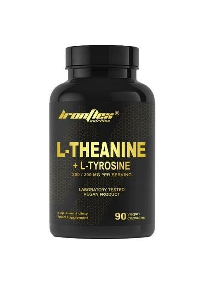 Аминокислота L-Theanine+Tyrosine, 90 капсул Ironflex (322292488)