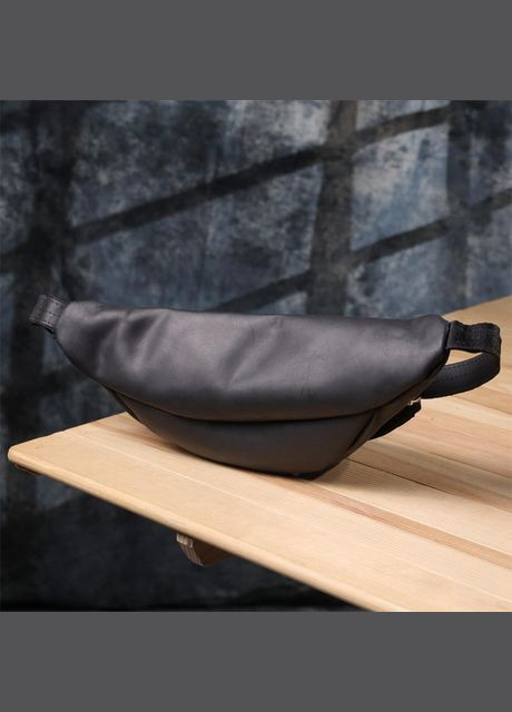 Сумка на пояс через плече шкіряна чоловіча Чорний 35573 Shvigel (334285406)