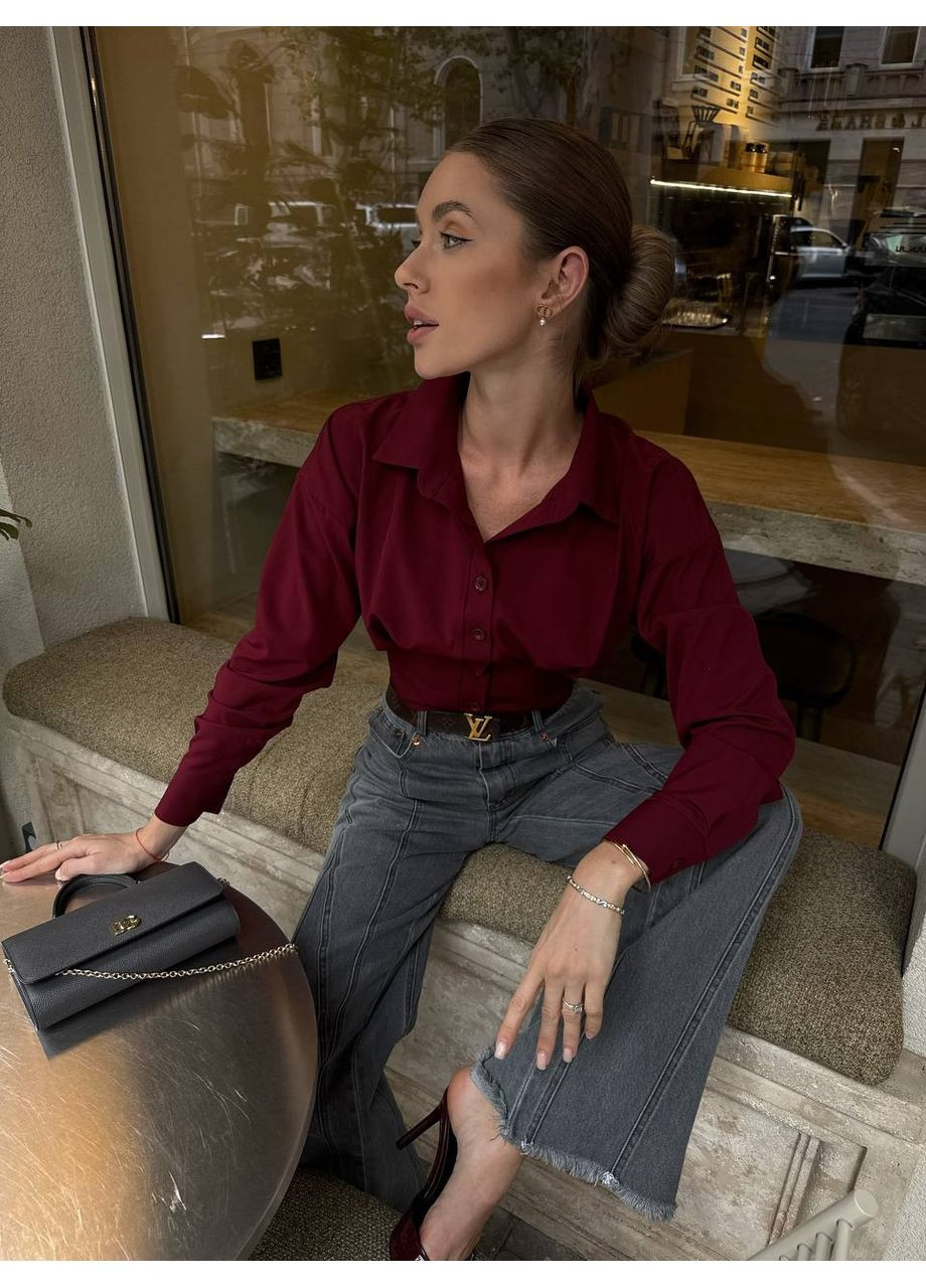 Бордовая рубашка Osoblyva