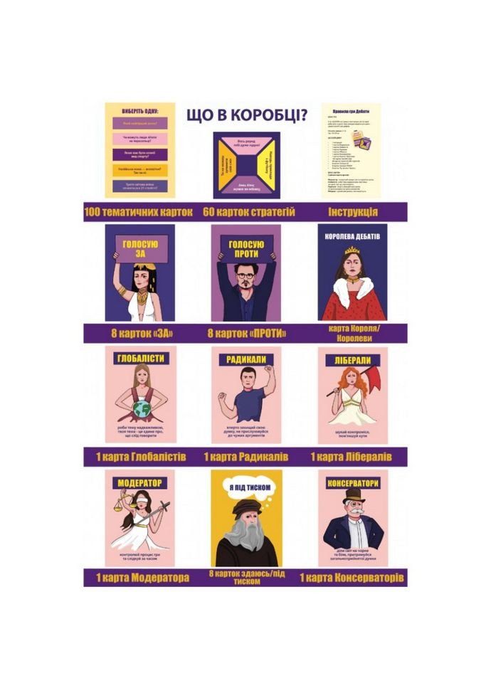 Настільна гра «Дебати» 0018MG 500 різноманітних тем для дебатів Memo Games (315153246)