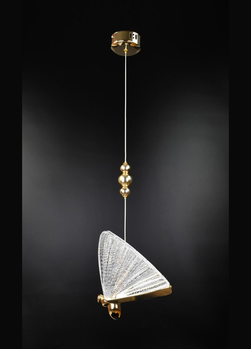 Люстра светодиодная подвесная LED светильник для квартиры на потолок лэд 26050 Золото 30-120х22х16 см. Sunnysky (364763046)