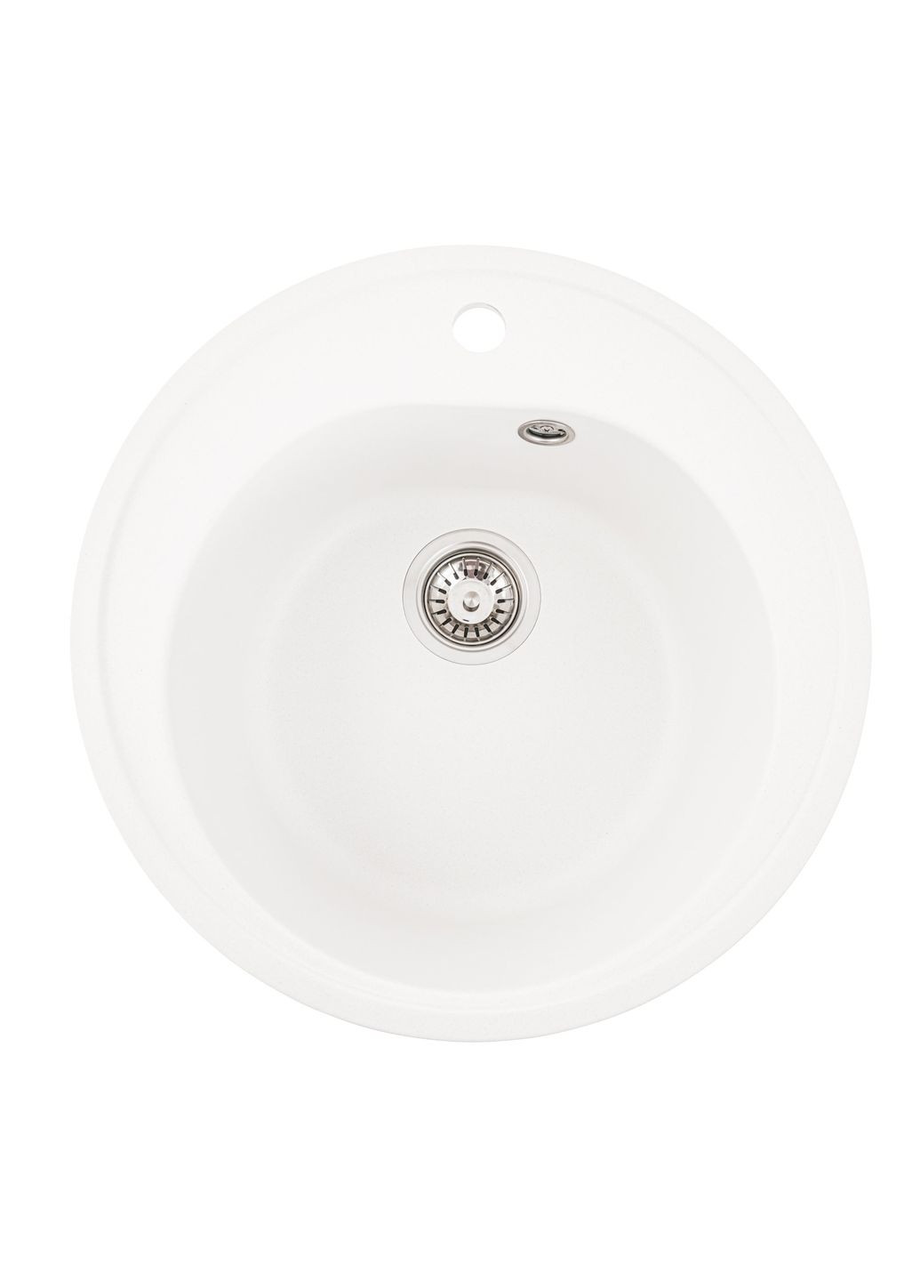 Гранитная мойка для кухни LUNA 510 матовая Белая Valeso (358059897)